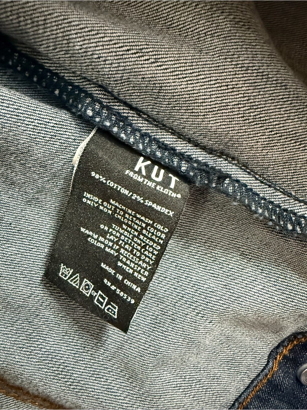 KUT From the Kloth Amelia Denim Jacket Medium Stretch Blue - Picture 7 of 11